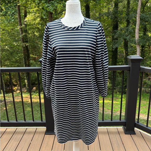 Ann Mashburn Striped Navy and White Women's Dress